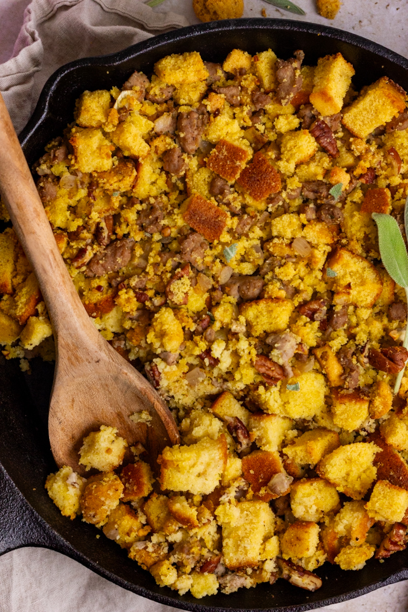 Substitutions for Mama Geraldine's Pecan Cheddar Crispies Sausage Stuffing