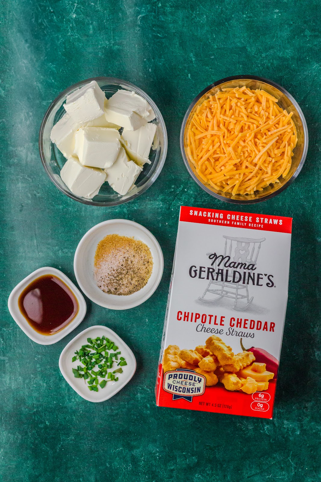 Ingredients for Mini Chipotle Cheddar Mini Cheese Balls